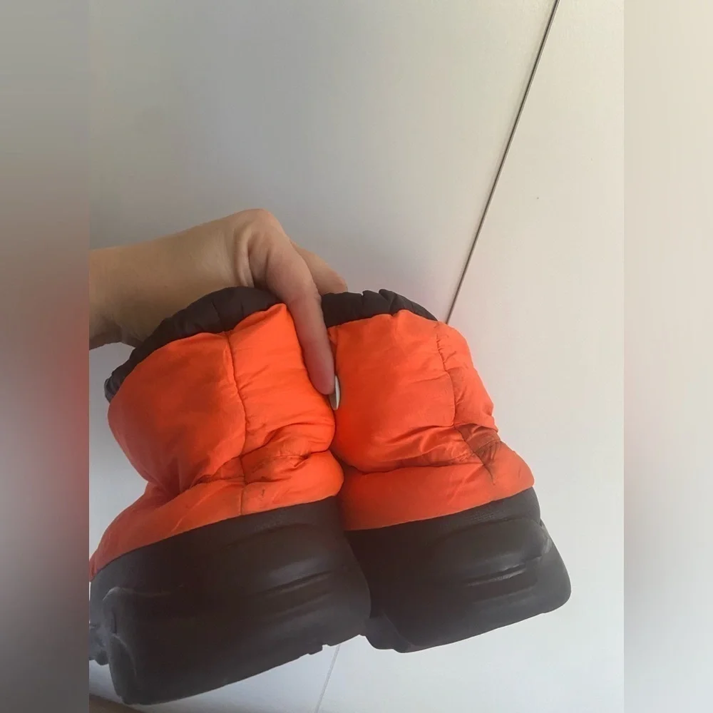 Supreme x TNF The North Face Leaves Nuptse Bootie Orange Box Logo Size 11